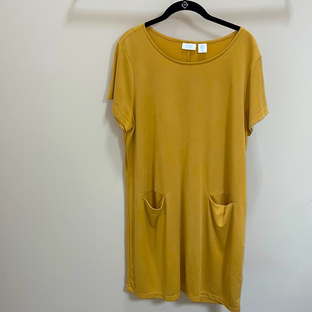 SIGRID OLSEN casual dress in mustard, size XL.